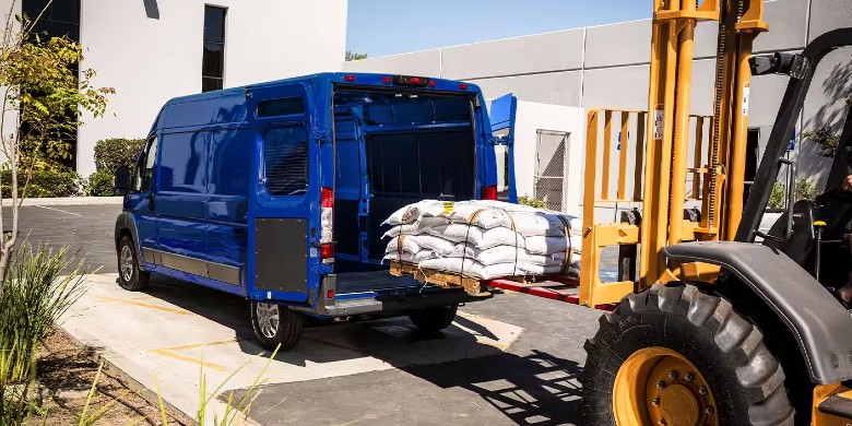 Rear exterior view of the 2024 RAM ProMaster