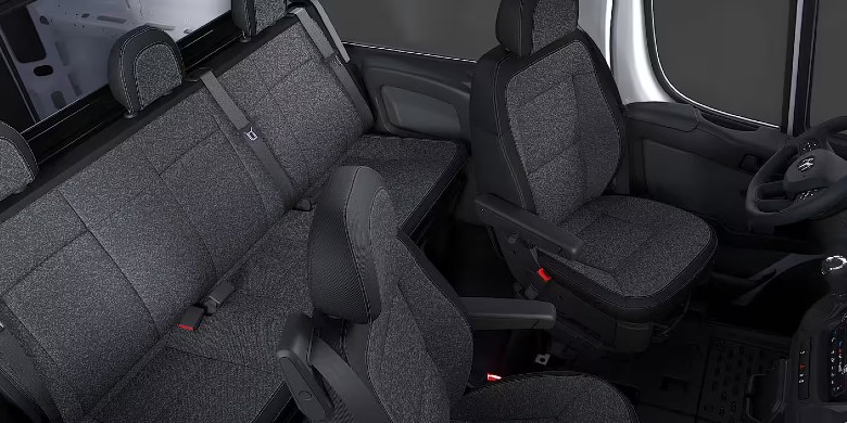 Interior seating view in the 2024 RAM ProMaster