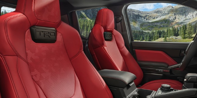 Interior seating view in the 2024 Toyota Tacoma