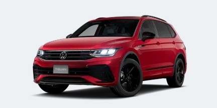 Front exterior view of the 2024 Volkswagen Tiguan SE R-Line Black