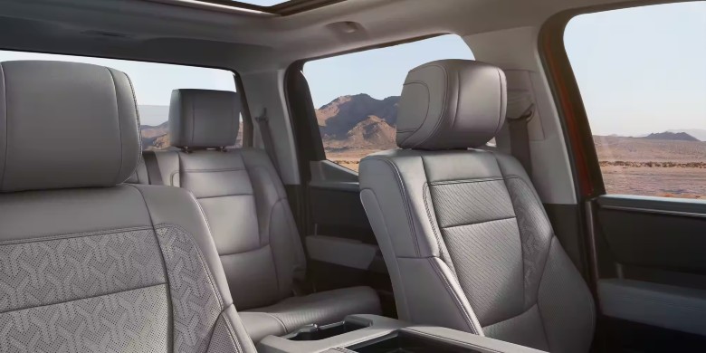 Interior seating view in the 2024 Toyota Tundra