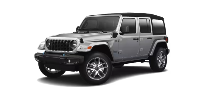 Front exterior view of the 2024 Jeep Wrangler 4xe