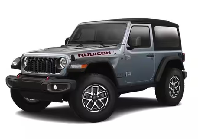 Front exterior view of the 2024 Jeep Wrangler Rubicon