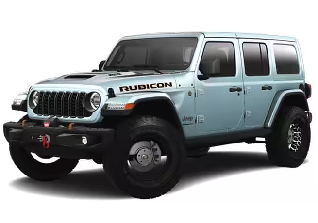 Front exterior view of the 2024 Jeep Wrangler Sahara