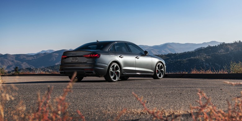 Rear exterior view of the 2025 Audi A4