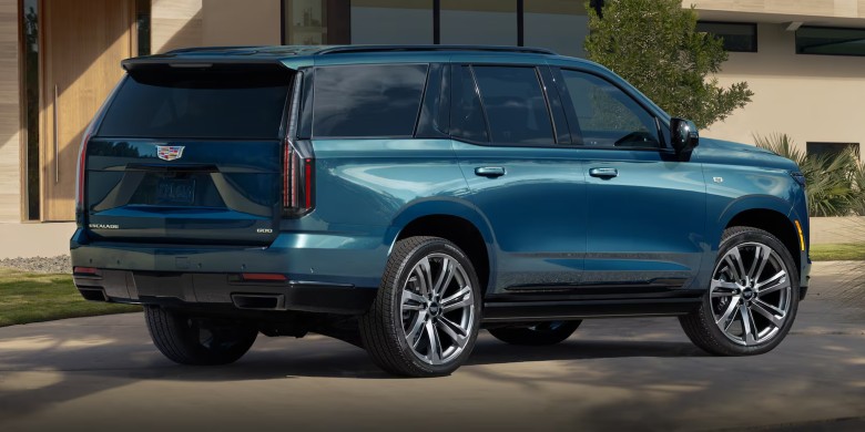 Rear exterior view of the 2025 Cadillac Escalade ESV for Sale in Tempe, AZ