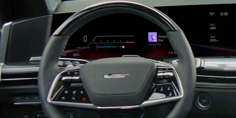 Interior tech view of the 2025 Cadillac Escalade-V ESV for sale in Racine, WI