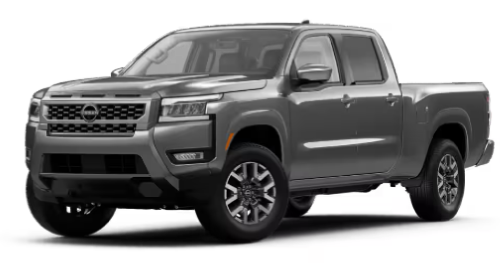 Front exterior view in of the 2025 Nissan Frontier Crew Cab SL Long Bed