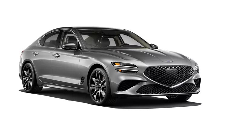 Front exterior view of the 2025 Genesis G70 2.5T AWD for sale near Milwaukee, WI