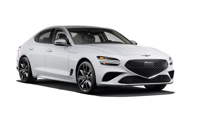 Front exterior view of the 2025 Genesis G70 2.5T RWD for sale near Milwaukee, WI