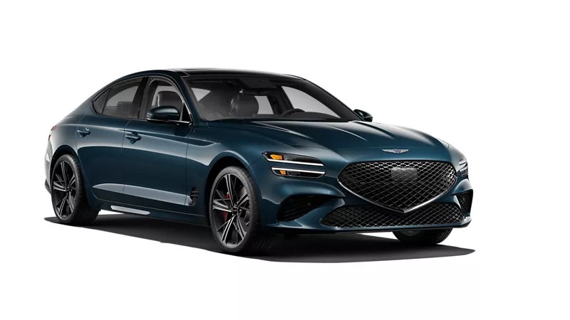 Front exterior view of the 2025 Genesis G70 2.5T Sport Prestige AWD for sale near Milwaukee, WI