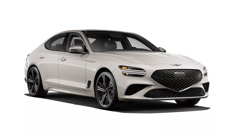 Front exterior view of the 2025 Genesis G70 2.5T Sport Prestige RWD for sale near Milwaukee, WI