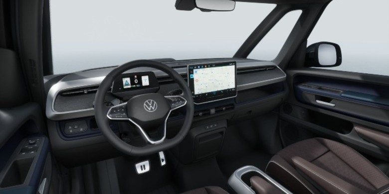 Interior tech view of the 2025 Volkswagen ID. Buzz for sale in Waukesha, WI