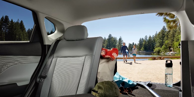 Interior seating view of the 2025 Hyundai konaelectric for sale in Waukesha, WI