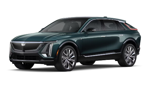 Exterior side view of the 2025 Cadillac LYRIQ Luxury 3 for sale in Racine, WI