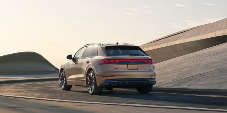 rear exterior view of the 2025 Audi Q8 e-tron
