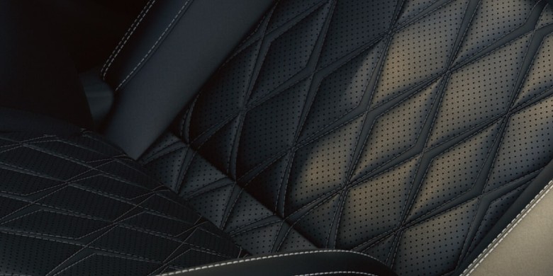 Close-up view of  the material for the seats in the 2025 Nissan Rogue