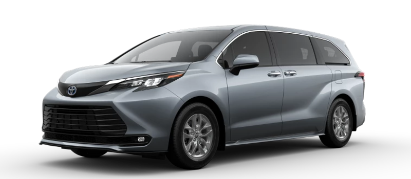 Front exterior view of the 2025 Toyota Sienna 