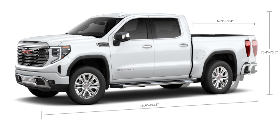 2025 GMC Sierra Denali in White Frost Tricoat color