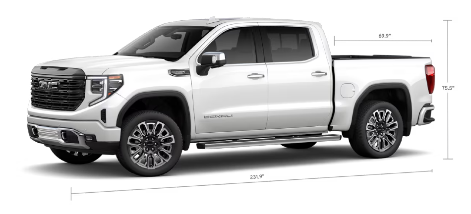 2025 GMC Sierra Denali in White Frost Tricoat color