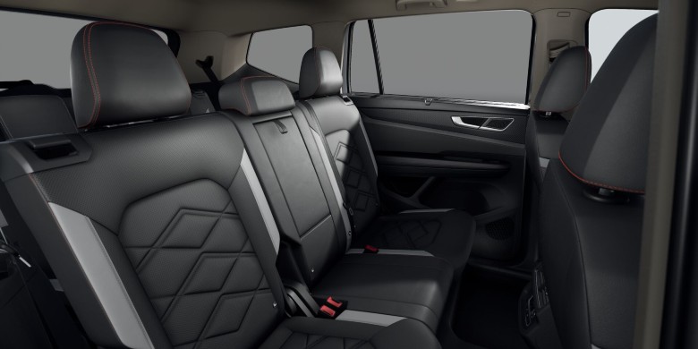 View of interior seating in the 2026 Volkswagen Atlas Peak Edition for sale in Racine, WI