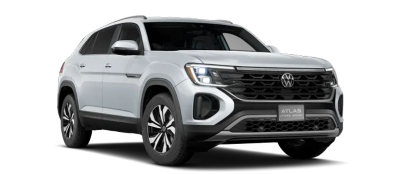 2026 Volkswagen Atlas Cross Sport two-row feature highlight cutout