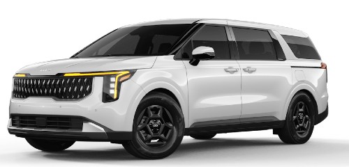 Front, side exterior view of the 2026 Kia Carnival LX for sale in Racine, WI