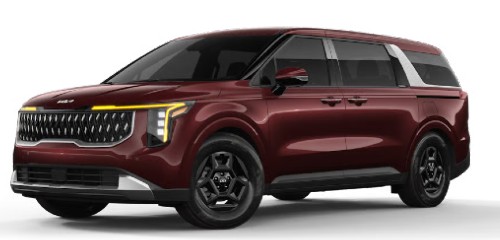Front, side exterior view of the 2026 Kia Carnival LXS for sale in Racine, WI
