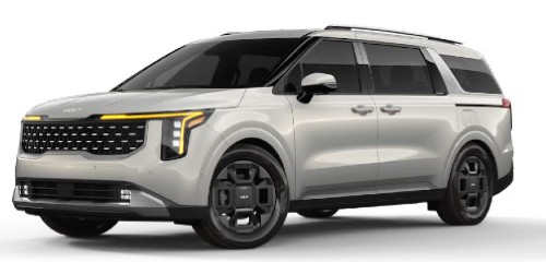 Front, side exterior view of the 2026 Kia Carnival SX for sale in Racine, WI