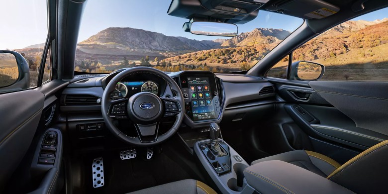 Interior front dash view in the 2026 Subaru Crosstrek Hybrid 