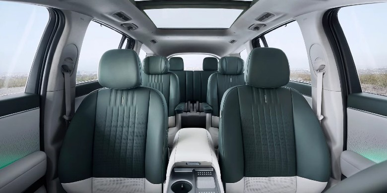 Interior seating view of the 2026 Hyundai ioniq9 for sale in Waukesha, WI