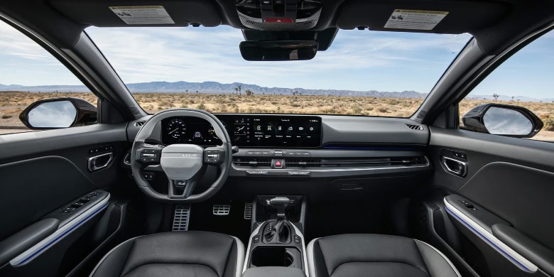 Interior seating view of the 2026 Kia K4 Hatchback for sale in racine, WI