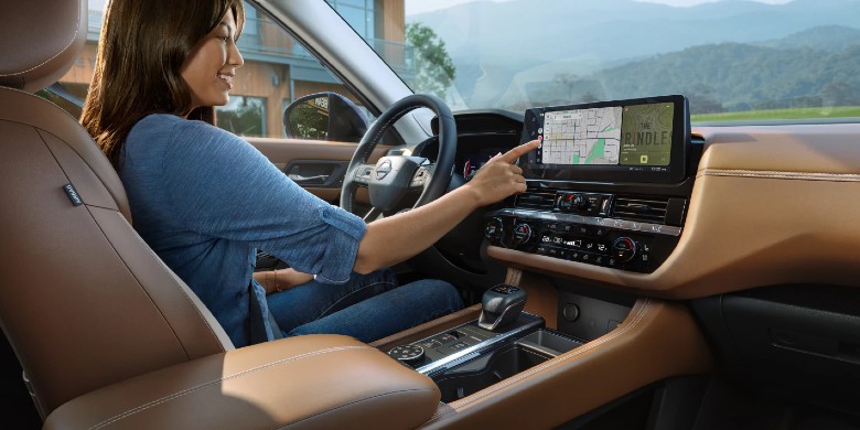 Interior front dash view in the 2026 Nissan Pathfinder 