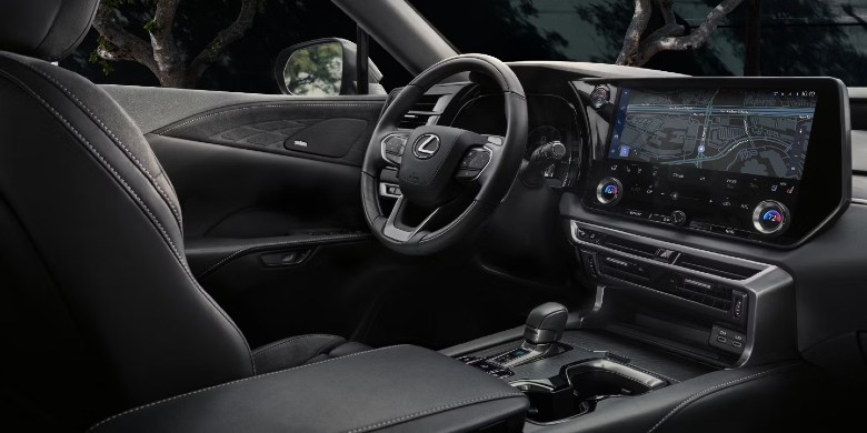 Interior view of the tech in the 2026 Lexus RX350