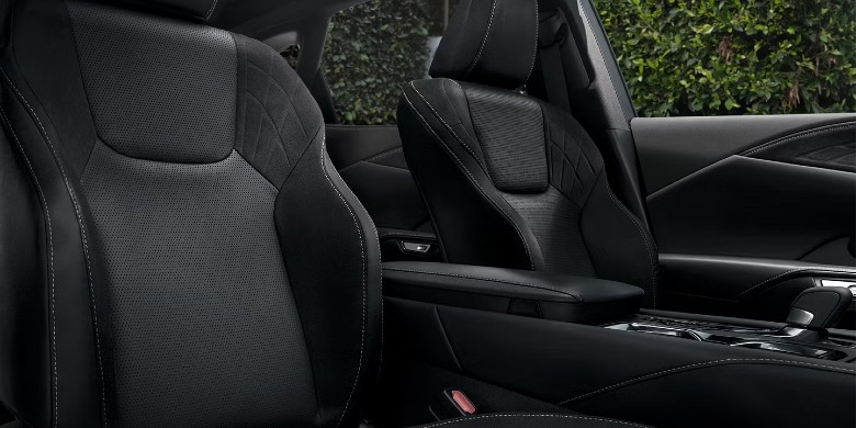 Interior view of the seating in the 2026 Lexus RX350
