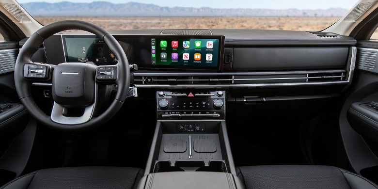 Interior front dash view in the 2026 Chevrolet santafe 