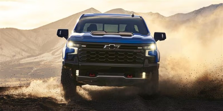Chevy Silverado ZR2 off-road in dust near Lithia Springs GA
