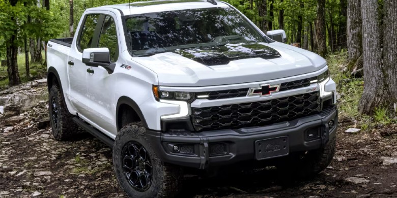 Silverado ZR2 off-road in forest terrain