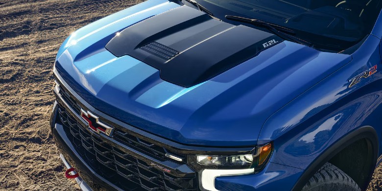 Silverado ZR2 hood and front detail