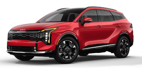 Front exterior view of a 2026 Kia Sportage SX Prestige