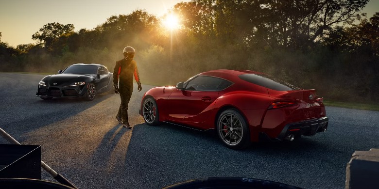 rear exterior view of the 2026 Toyota Supra