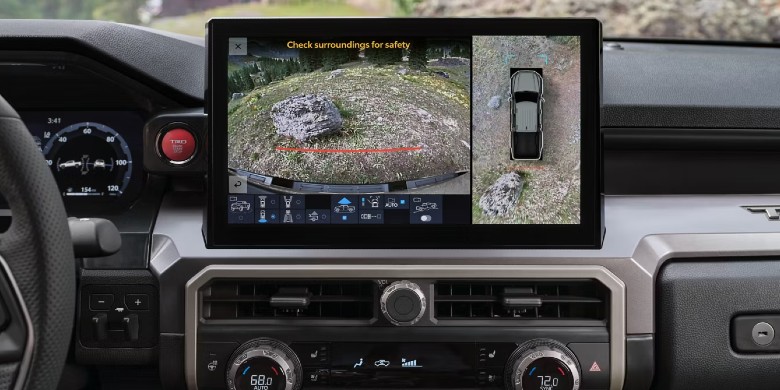 Interior front dash view in the 2026 Toyota Tacoma
