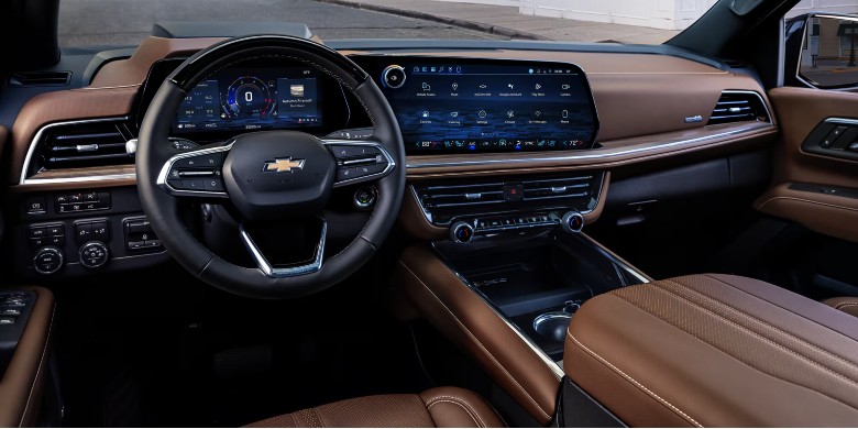 Interior front dash view in the 2026 Chevrolet Tahoe