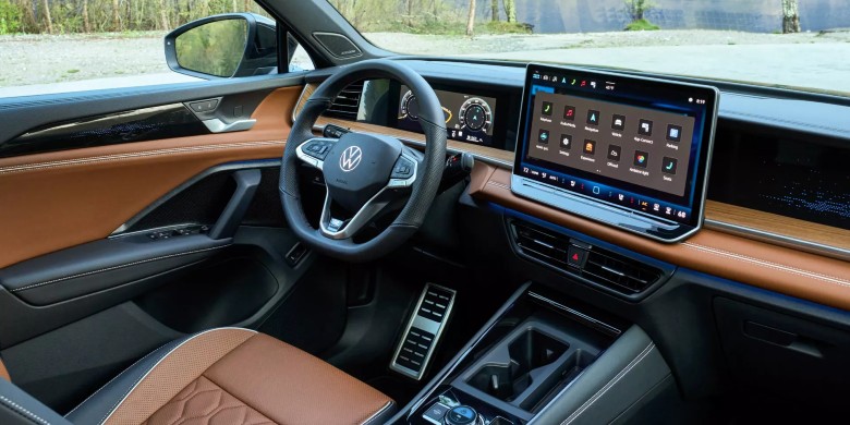 Interior view of the technology in the 2026 Volkswagen Tiguan for sale in Racine, WI