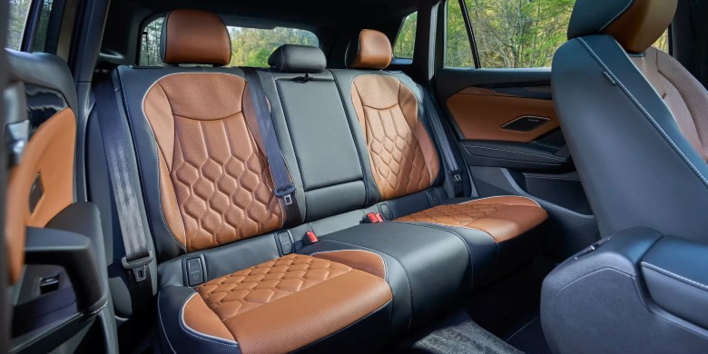 Interior view of the seating in the 2026 Volkswagen Tiguan for sale in Racine, WI