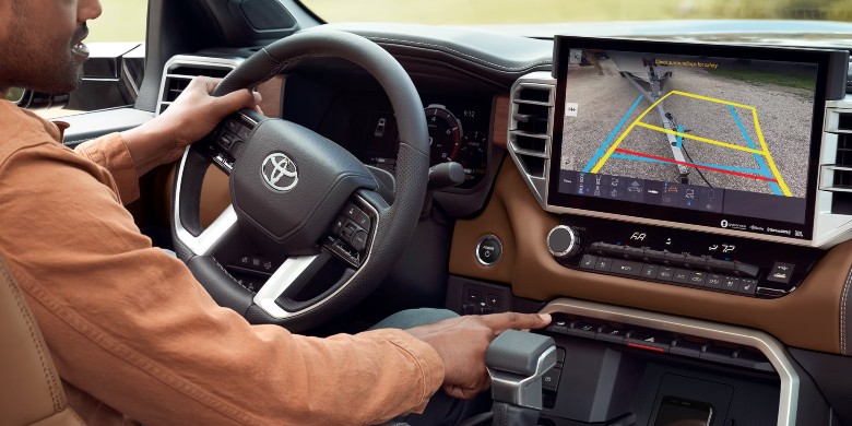 Interior technology view of the 2026 Toyota Tundra