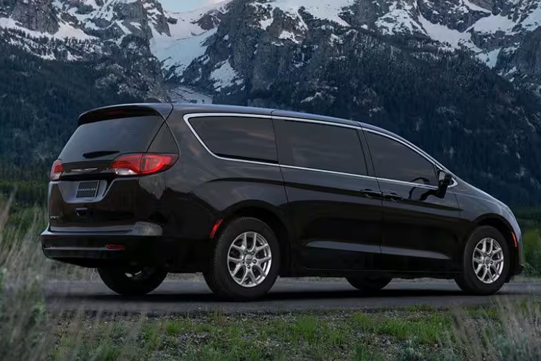 Rear exterior view of the 2026 Chrysler Voyager