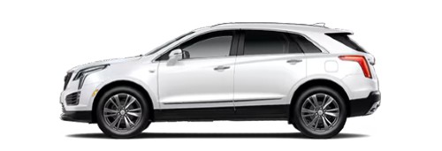 Side exterior view of a 2026 Cadillac XT5 Premium Luxury for sale in Phoenix, AZ