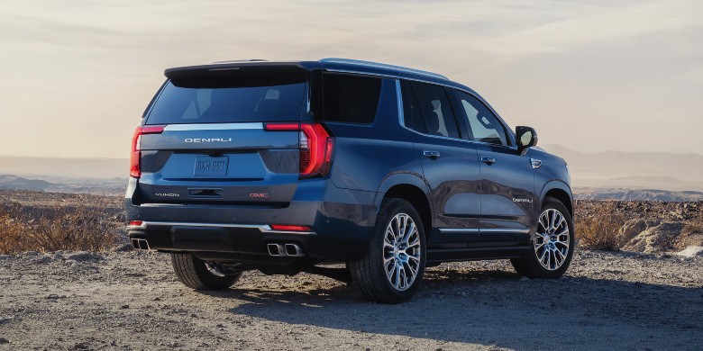 Rear exterior view of the 2026 GMC Yukon