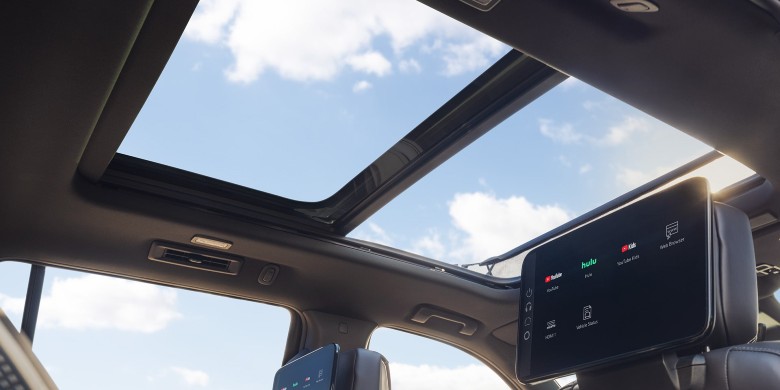 2026 GMC Yukon XL panoramic sunroof and rear seat entertainment